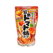 KAGOME hot pot tomato soup pouch with red-and-orange front label