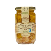 REDORO tuna fillets jar in extra virgin olive oil, gold cap, fillets in oil