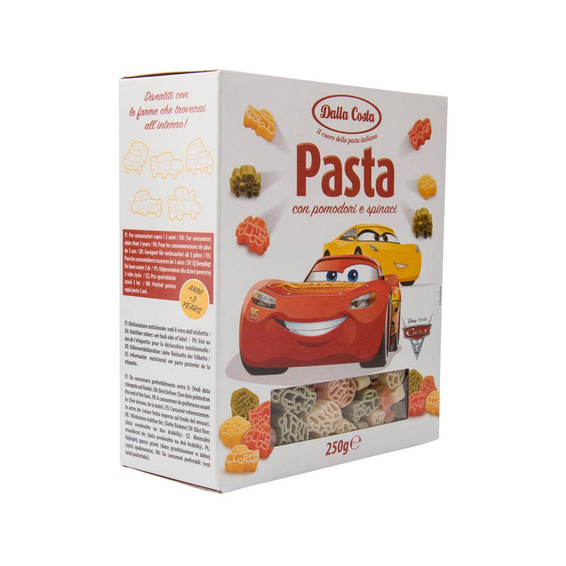 DALLA COSTA Pasta with Tomato and Spinach - Cars  (250g)
