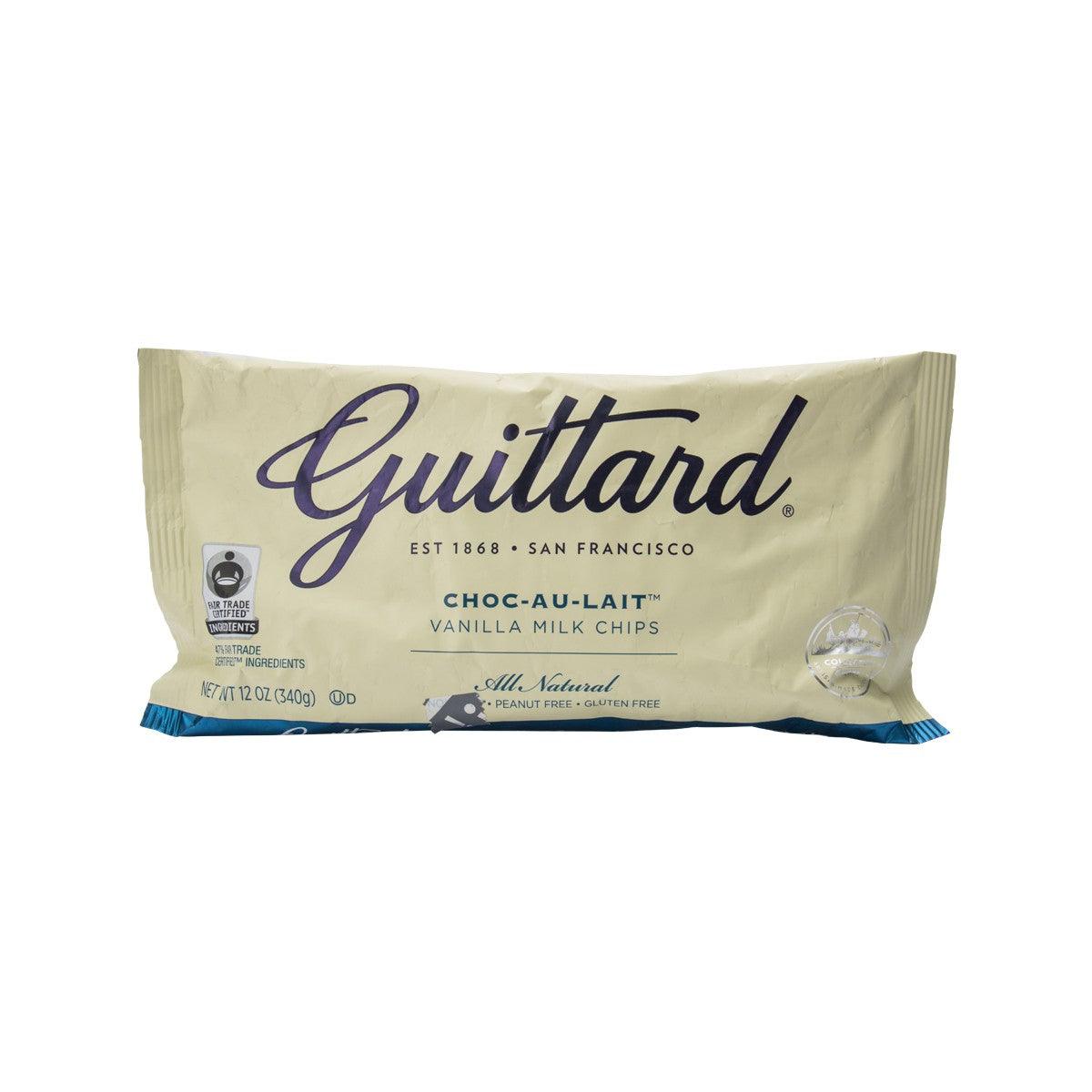 GUITTARD vanilla milk chips bag with white chocolate chips