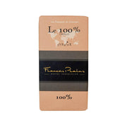 Organic 100% criollo chocolate bar in brown paper wrapper, front label