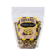SANTA BARBARA organic raw pistachio kernels in resealable bag, front view