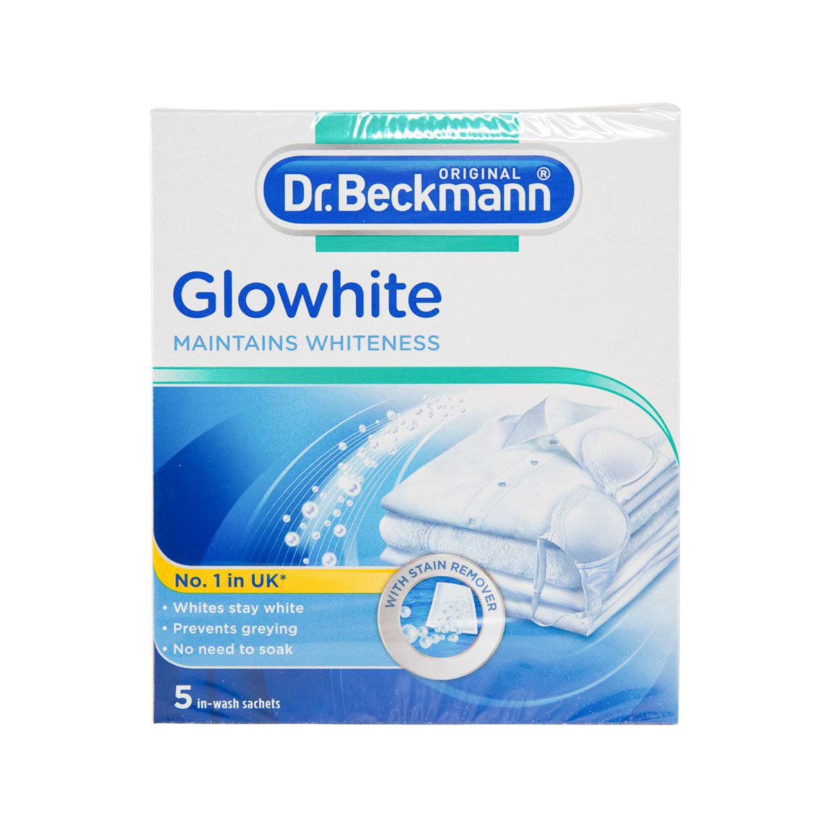 Dr.Beckmann Glowhite laundry stain remover box, 5 in-wash sachets