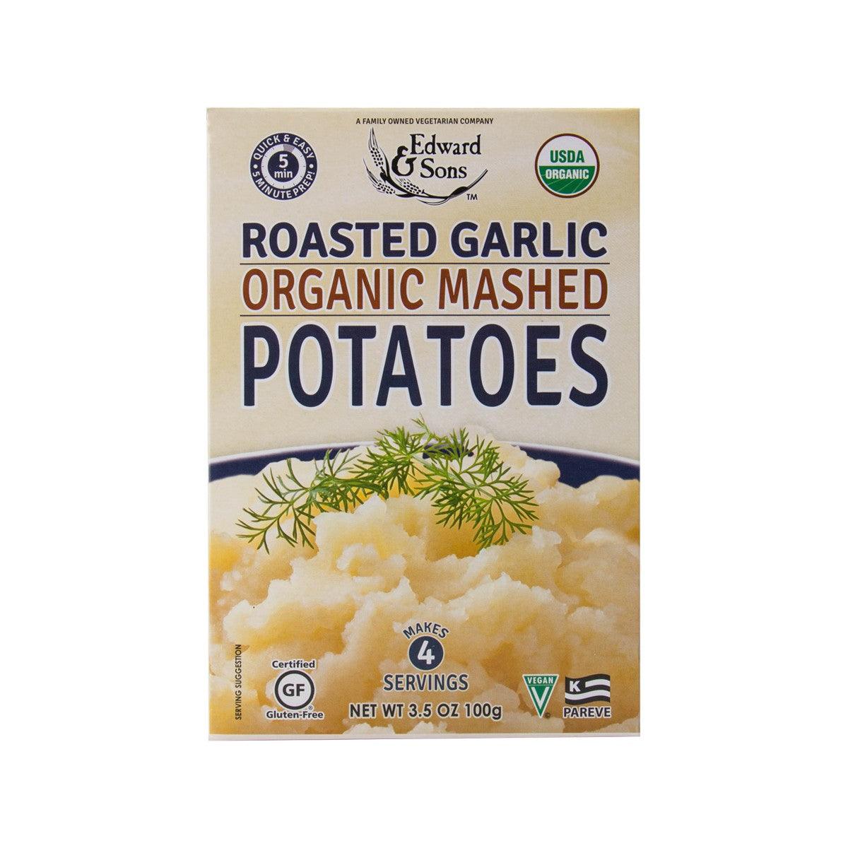 EDWARD & SONS roasted garlic organic mashed potatoes mix in 100g box