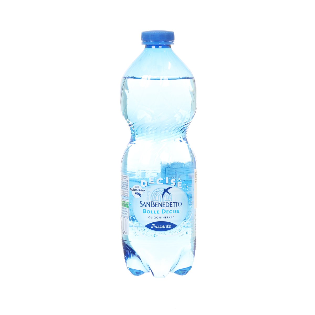 SAN BENEDETTO sparkling mineral water bottle, blue cap, 500 mL