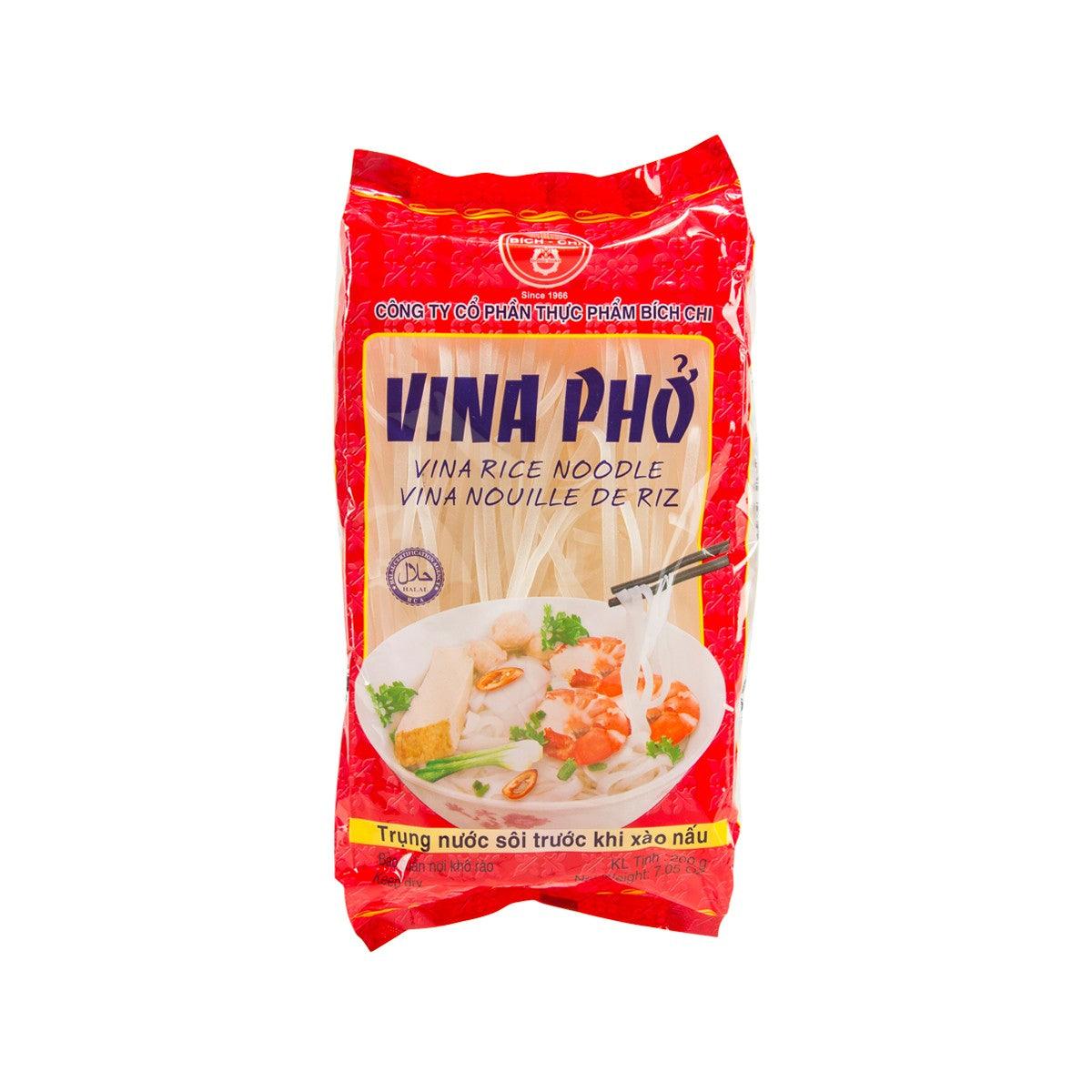 Vina rice noodle bag, 200g, red and gold front label