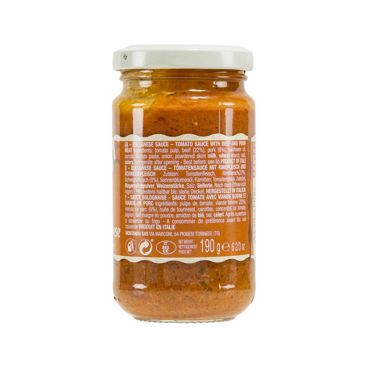 MONTANINI Bolognese sauce jar, 190g