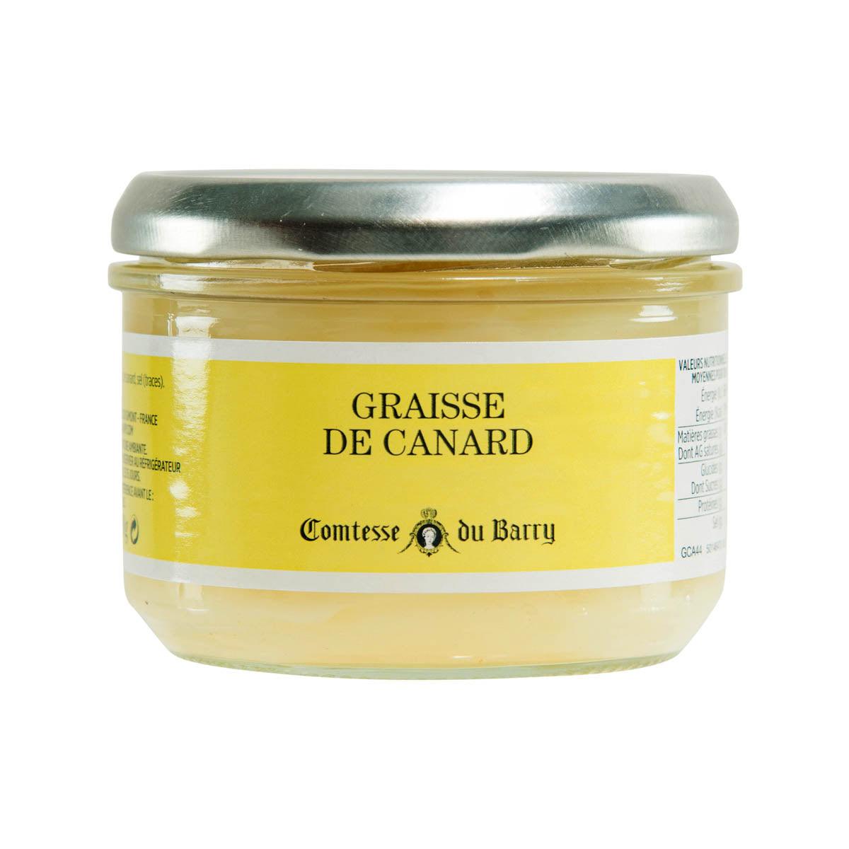 Duck fat jar with front label, COMTESSE DU BARRY