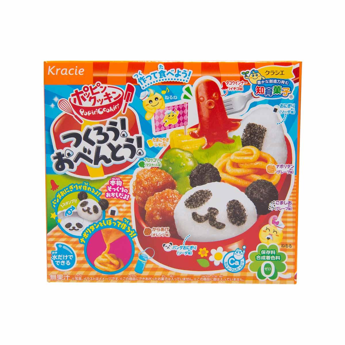 KRACIE DIY bento candy kit box with panda face mold and colorful food pieces