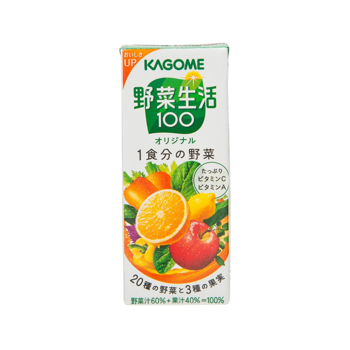 KAGOME mixed vegetable and fruit juice carton, 200 mL