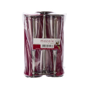 Champagne flute set with bases, six-pack, stainless-silver finish