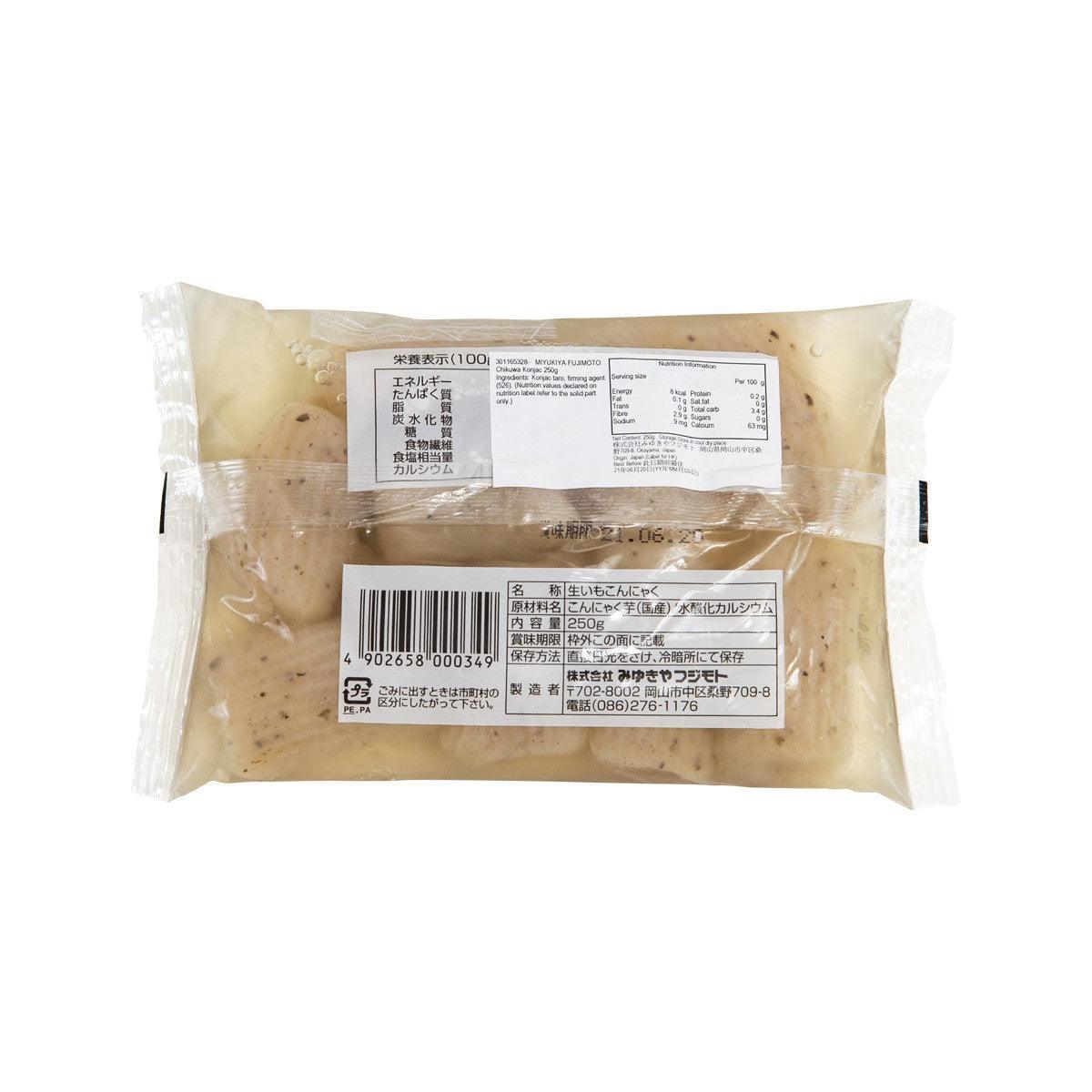 Konjac chikuwa, 250 g back pouch with barcode and product details