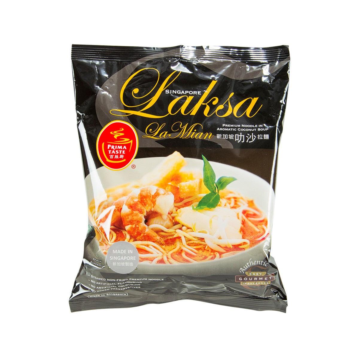 PRIMA TASTE Laksa La Mian noodle packet, 144g, front label