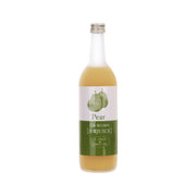 Pear juice bottle with clear cap, front label, 720 mL