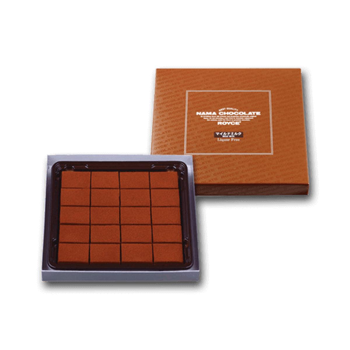 ROYCE' mild milk nama chocolate gift box with tray of 20 pieces