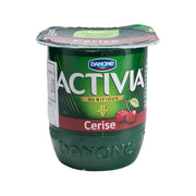 DANONE Activia cherry yogurt cup with foil lid