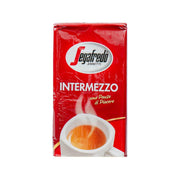 Segafredo Intermezzo Italian coffee bag, red package with espresso cup graphic