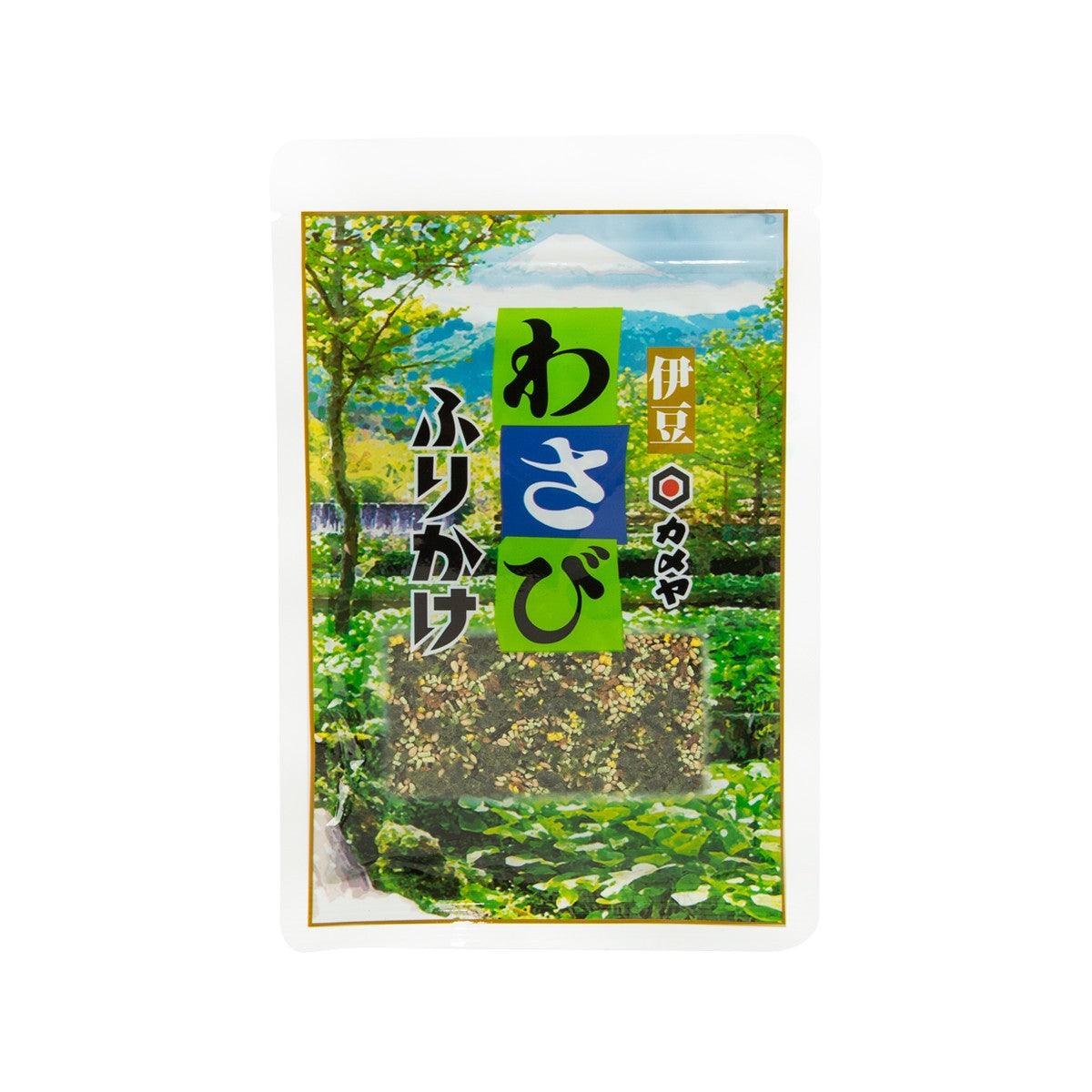 KAMEYA wasabi rice topping pouch, 40g, front with green print