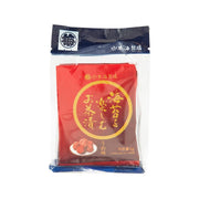 Ume plum nori rice topping packet, sealed red and clear pouch
