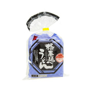 Packaged flat udon noodles, blue front label in sealed bag