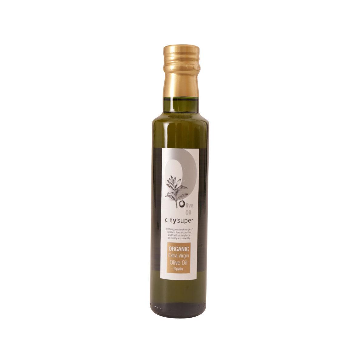 CITYSUPER organic extra virgin olive oil bottle, front label, 250 mL