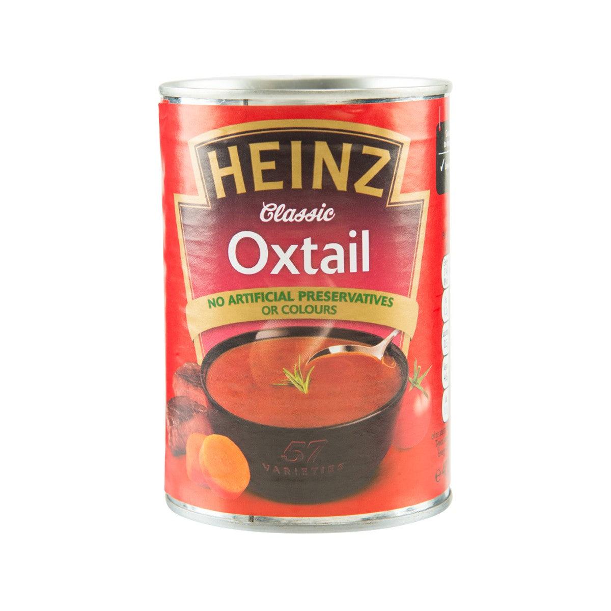 HEINZ Classic oxtail soup can, red label with serving bowl illustration