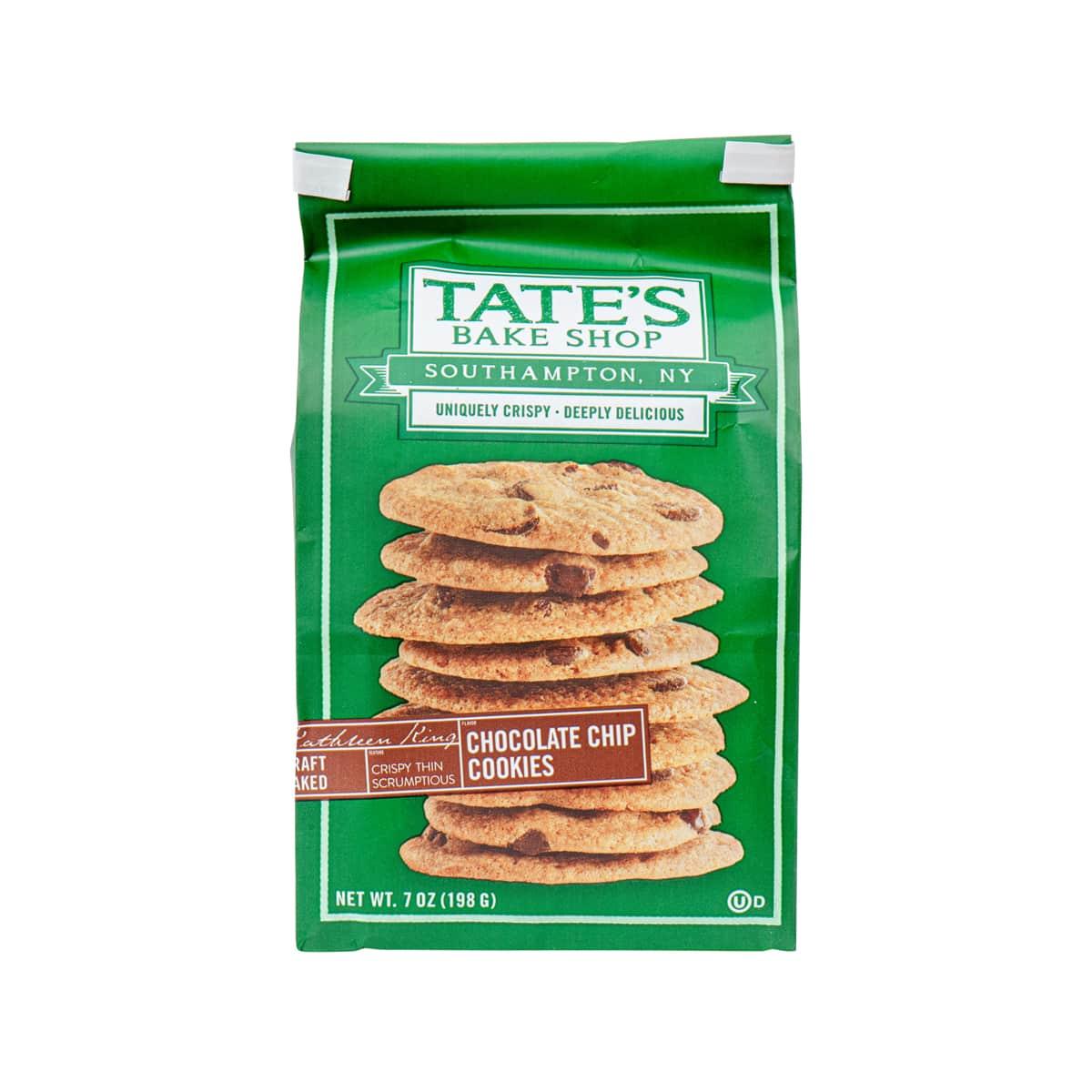 Chocolate chip cookies pouch with front window and stacked cookie image