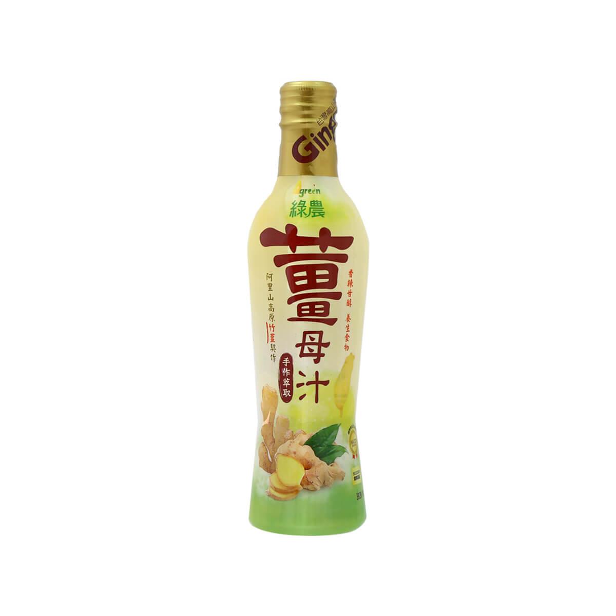 Green ginger sauce bottle, 281 mL, with label and green cap