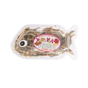 Sealed almond and fish snack pouch, mixed dried anchovies with almond pieces