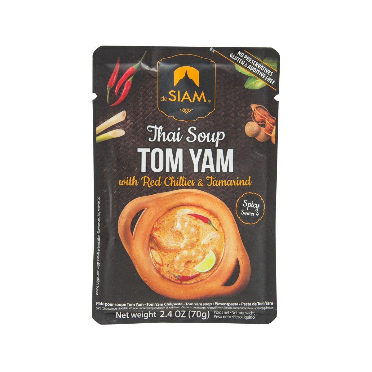 Thai tom yum soup paste pouch with red chilies and tamarind, 70 g