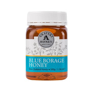ARATAKI Blue Borage honey jar, 500g glass jar with white screw cap