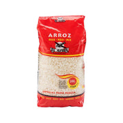 El Avion Spanish rice bag, 500g, red package with rice graphic and Arroz label