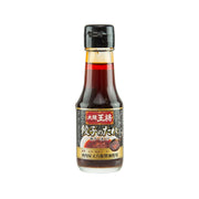 Gyoza dipping sauce bottle with red-brown liquid, EAT & CO. Osaka Ohsho front label