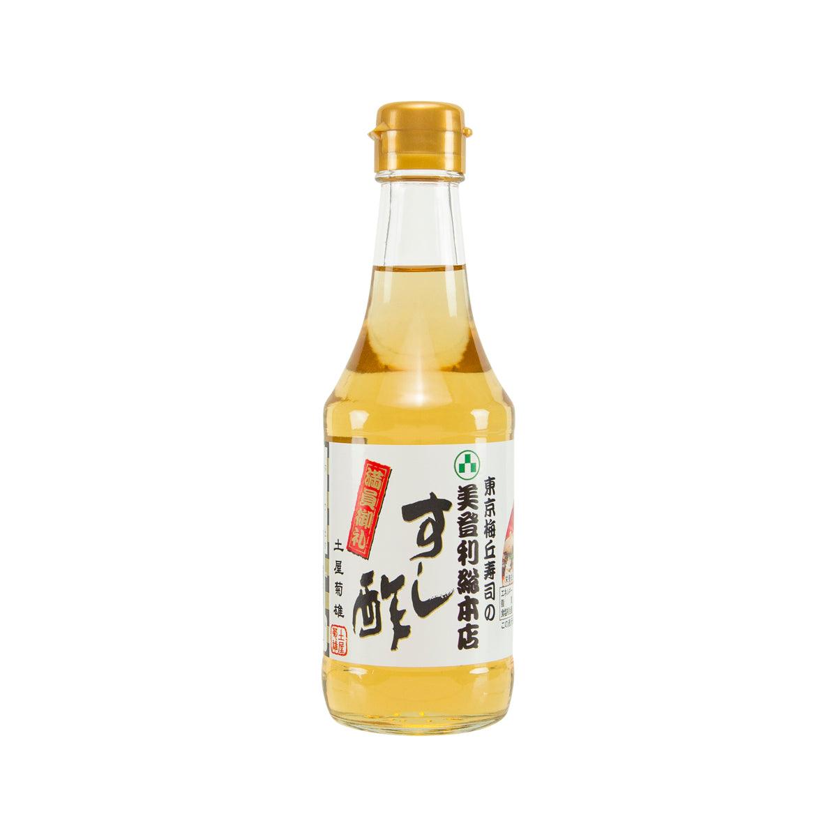 YOKOI JOZO Umegaoka sushi vinegar bottle, clear amber liquid, gold cap