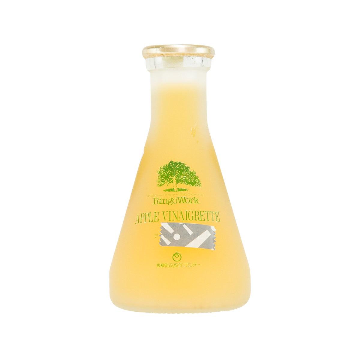 RINGOWORK apple vinaigrette dressing bottle, translucent yellow liquid, front label