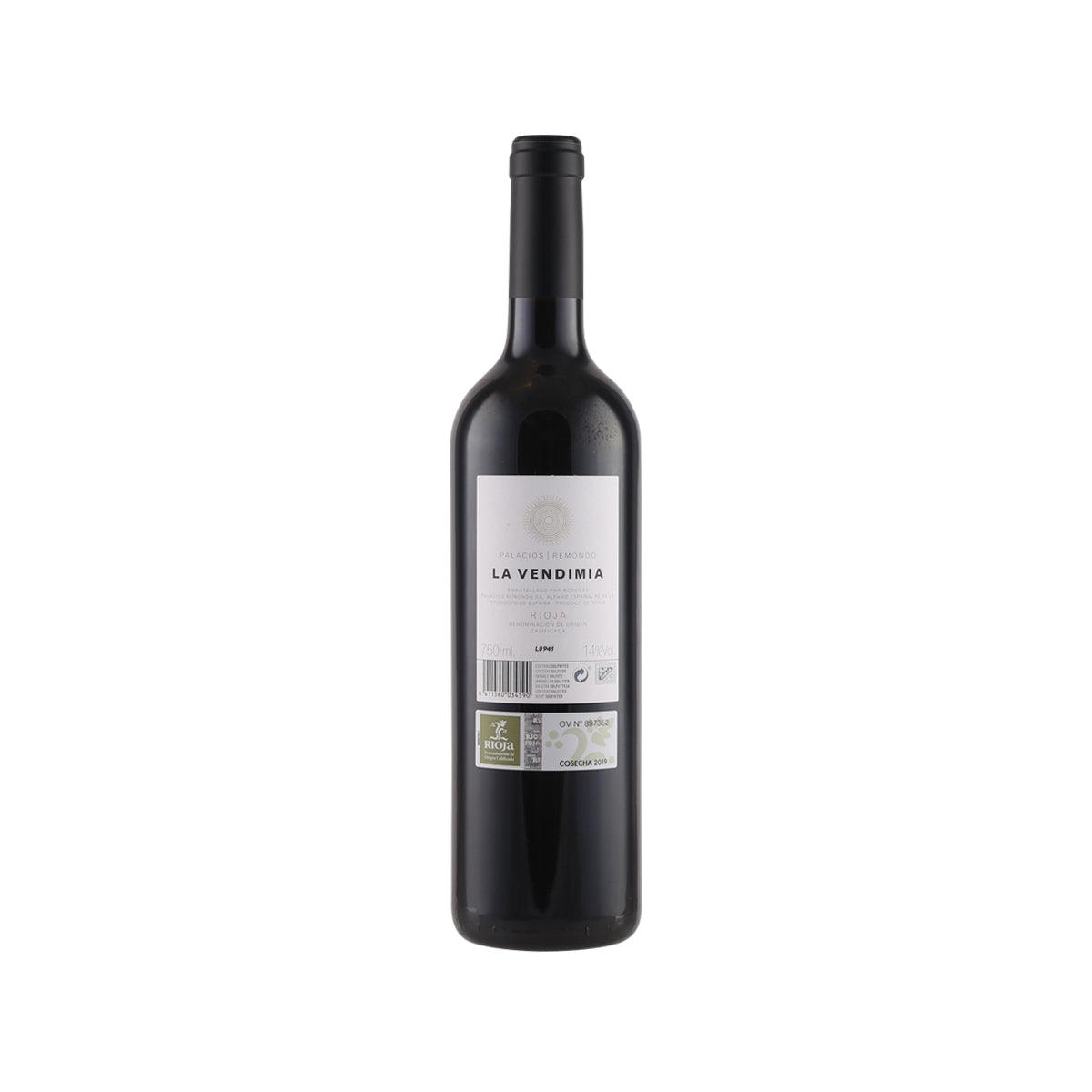 PALACIOS REMONDO Rioja La Vendimia 21/22 wine bottle with back label