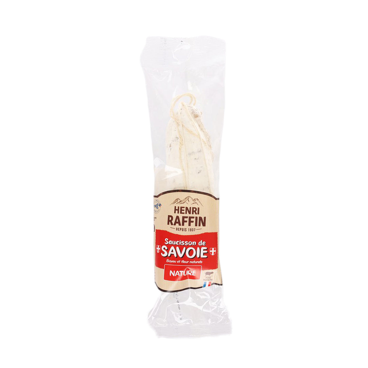 Packaged dry-cured salami, HENRI RAFFIN Nature, 200g, front label