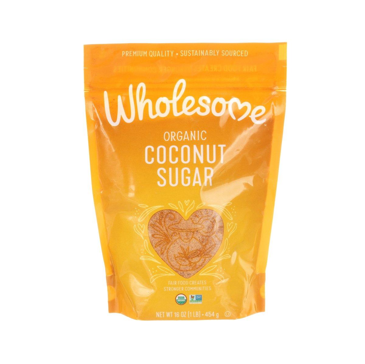 Organic coconut sugar in stand-up pouch, 454 g, front label