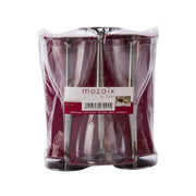 Set of 6 wine glasses with silver stems