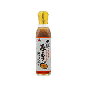 AJIAFOODS Nama onion dressing bottle, clear bottle with amber liquid and white label.