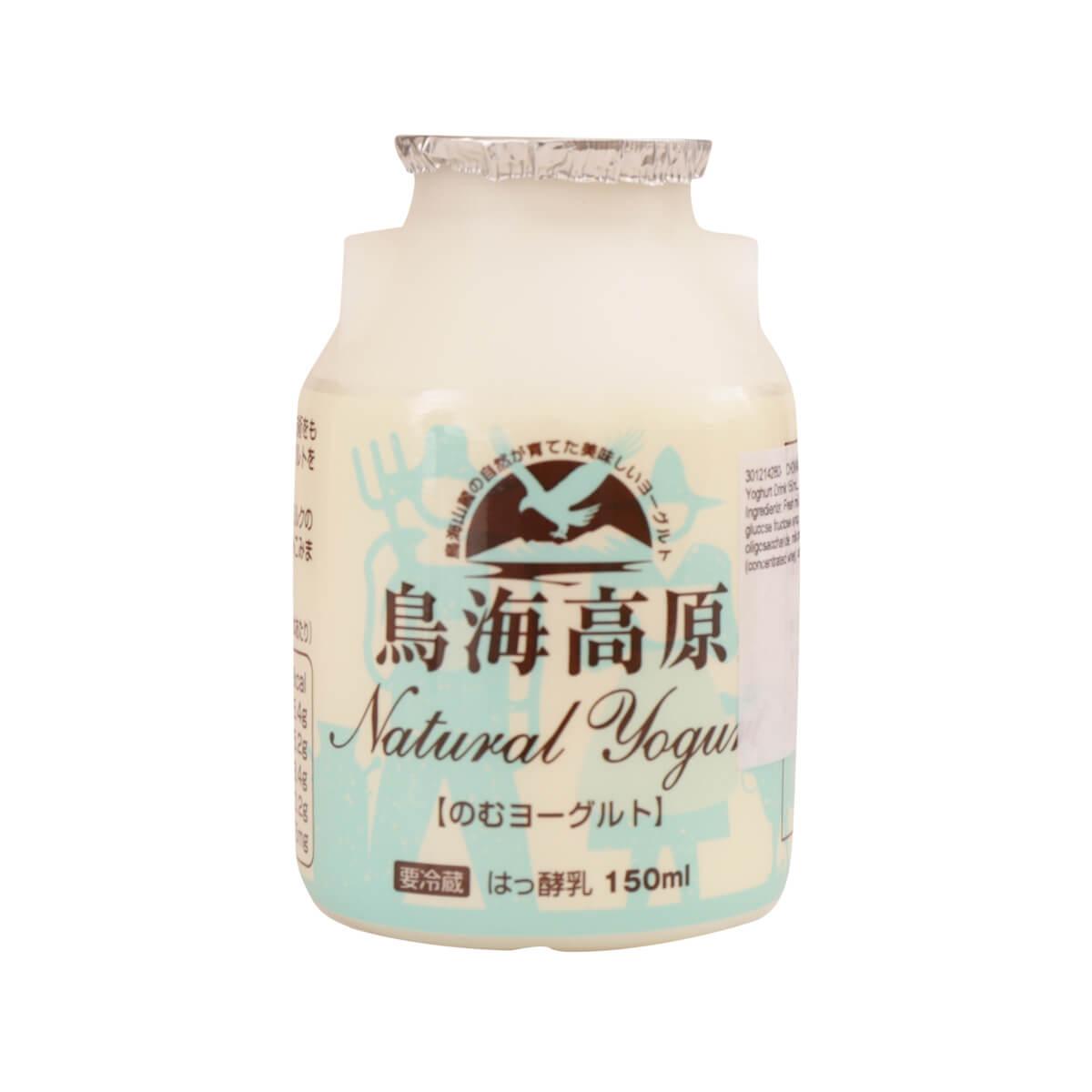 CHOKAI natural yogurt drink bottle, 150 mL, pale cream with blue label