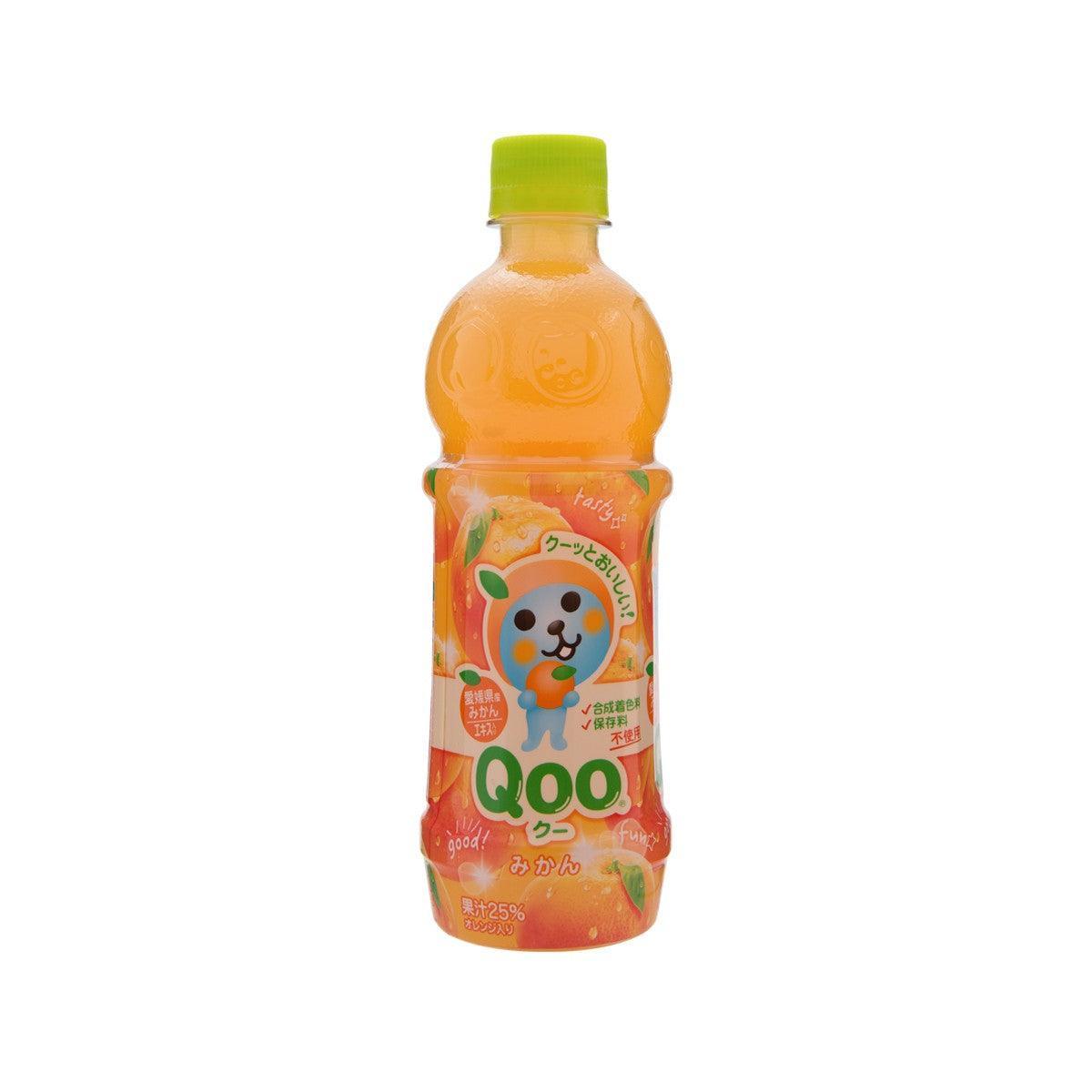 MINUTE MAID Qoo mikan drink PET bottle, 425 mL; orange bottle, green cap
