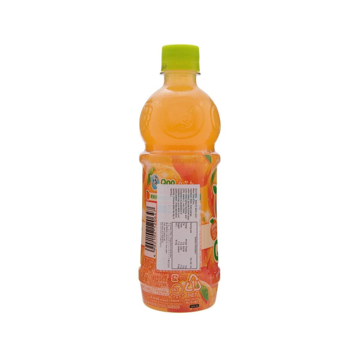 MINUTE MAID Qoo mikan drink PET bottle with back label, 425 mL; orange bottle