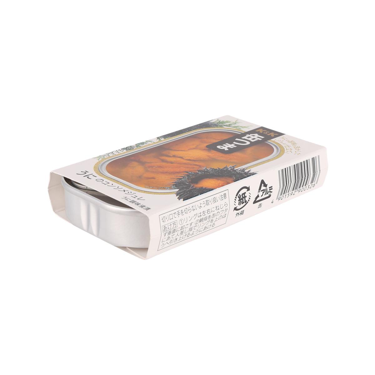 K&K sea urchin in chicken consomme jelly tray package, 65g, orange jelly