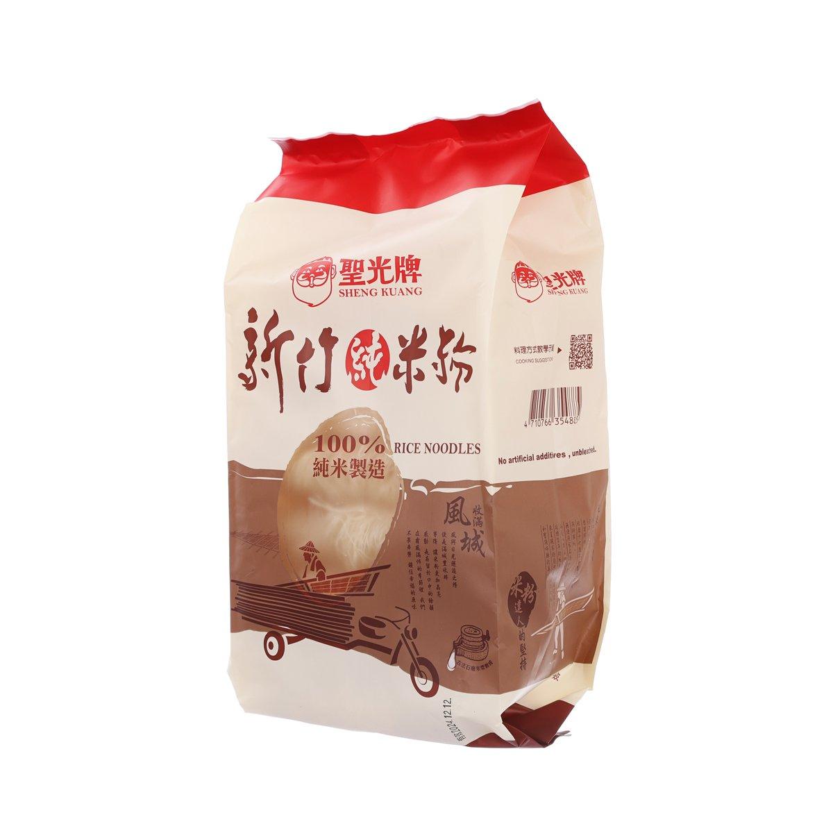 SHENG KUANG rice noodles bag, red top with partial side panel visible