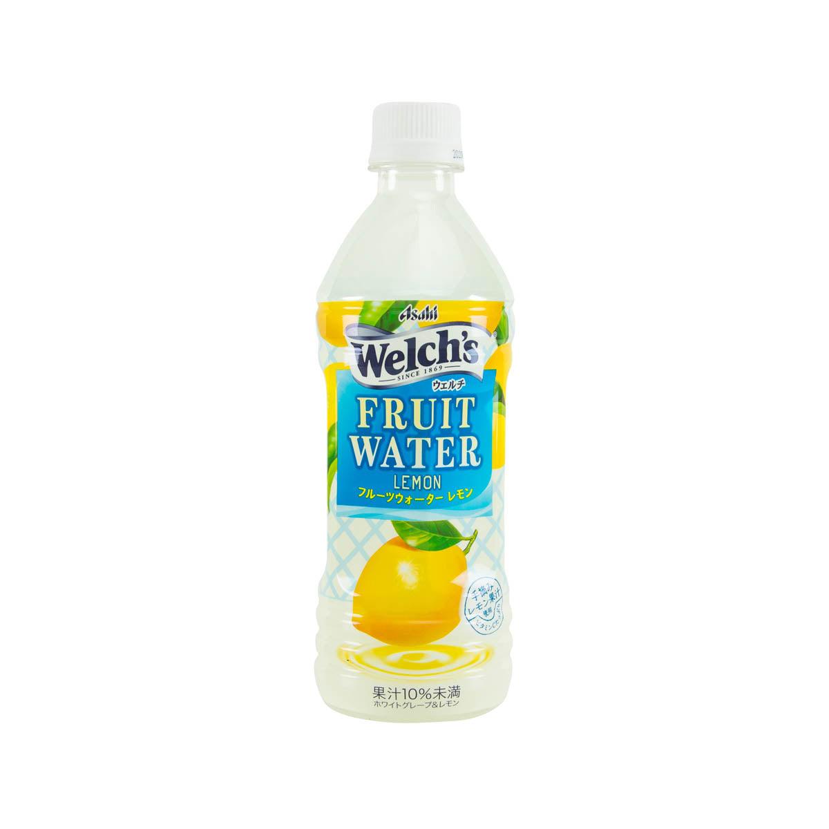 Welch's fruit water lemon 500mL bottle with front label