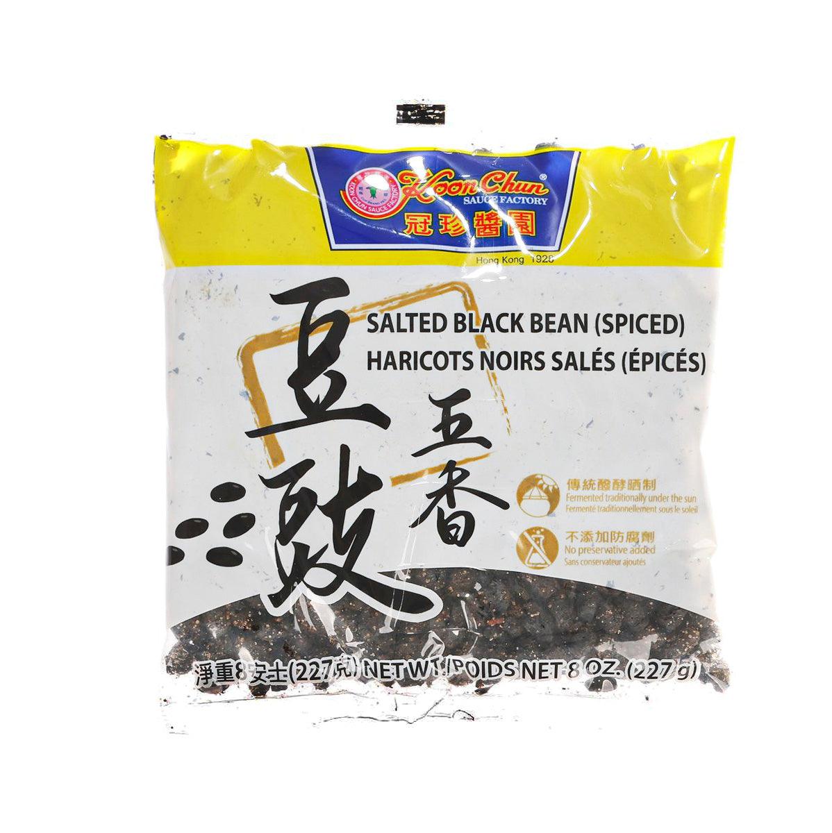 KOON CHUN SAUCE FACTORY salted black bean (spiced) pouch, front label