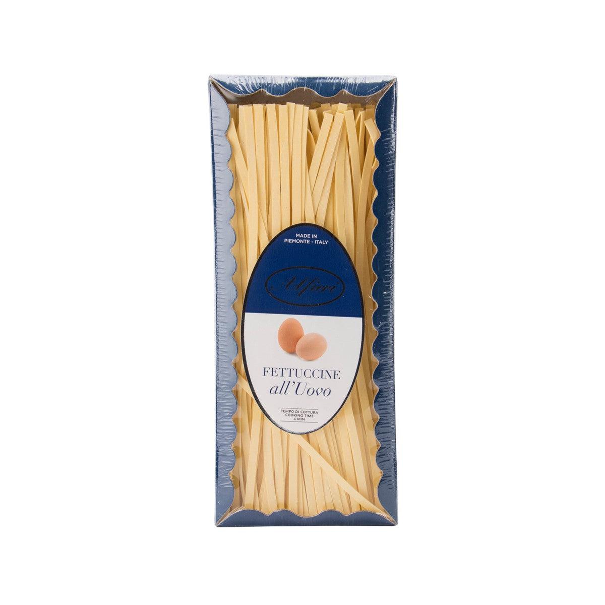 ALFIERI egg fettuccine pasta, 500g package with front label