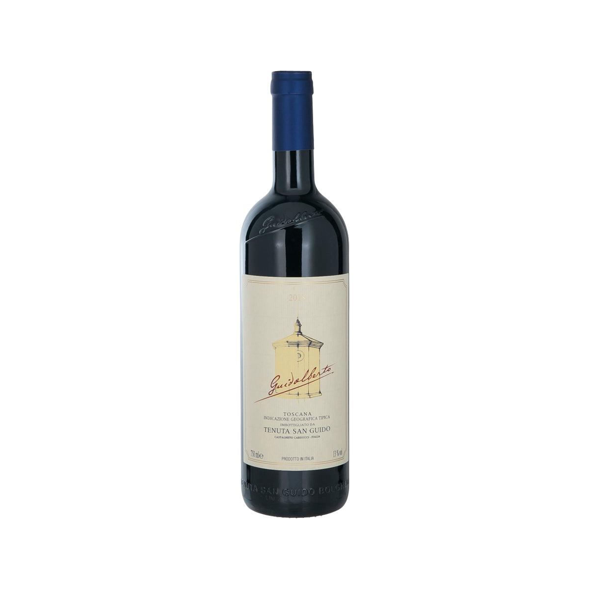 TENUTA SAN GUIDO Guidalberto red wine bottle with front label, 750 mL