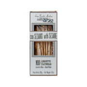 Mini sesame linguette flatbread in box packaging
